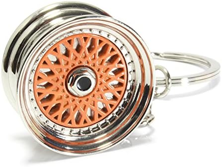 like BBS RIM crossing rim wheel key chain fob pendant DUB (orange)