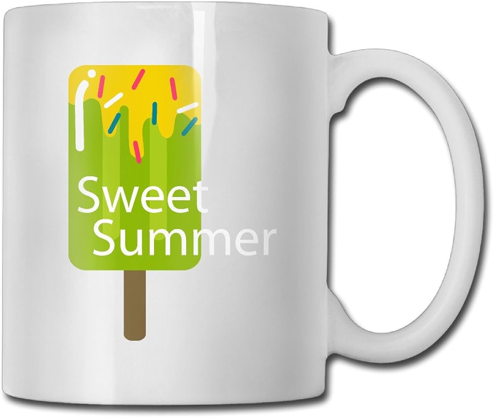 Amazon Co Jp スウィート サマー アイスクリーム おしゃれ マグカップ カップ コップ 耐熱 オリジナル イラスト オーブン陶器 セラミックカップカップ ギフト 白い 服 ファッション小物