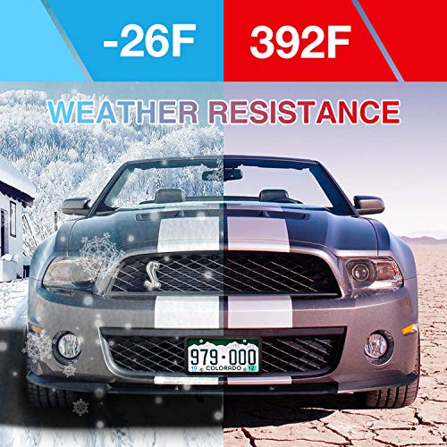 Annwer Silicone License Plate Frame,2-Pack 4 Holes Car Licenses Plate Covers Holders Frames for Plates