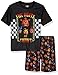 Five Nights at Freddy's 'Jump Scare Bear Checker Board' Video Game Pajama 2pc Short Set, Black, 10/12
