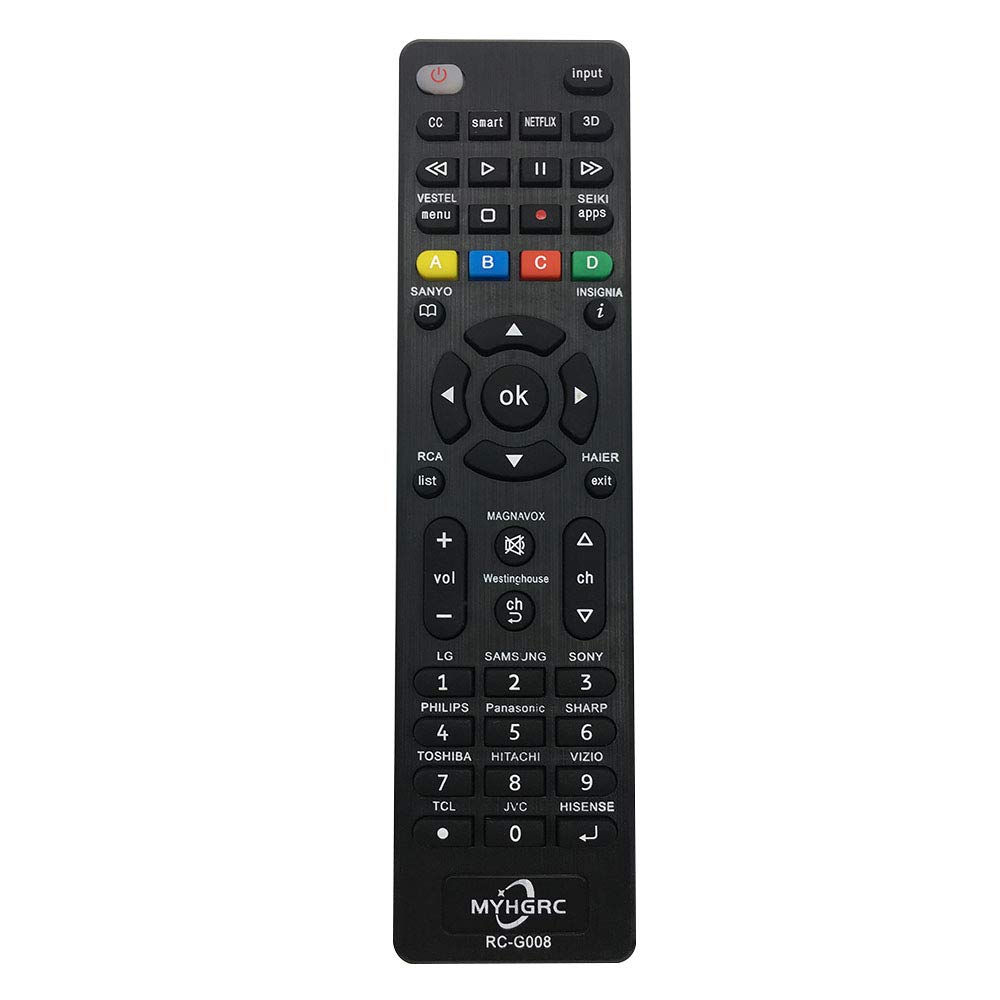MYHGRC Universal TV Remote Control for Samsung, LG, Sony, Philips, Sharp, Panasonic, Smart TV, TCL, HAIER Toshiba Hitachi VIZIO TV remote universal with Netflix 3D APPS Buttons