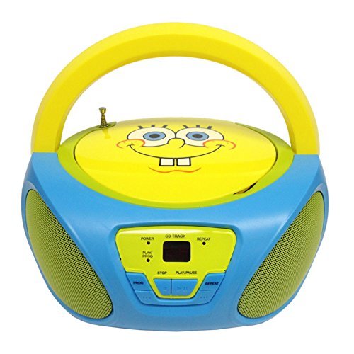 SpongeBob-SquarePants-Boombox-CD-Player-AMFM-Radio-WBuilt-in-Speakers-56062GRO-Electronic-Accessories