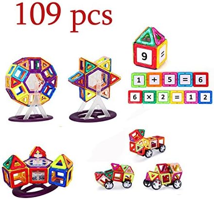 BAA SHOP 109pcs Magnetic Building Blocks Toys,Educational Stacking Construction Magnet Blocks Sets.