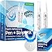 Dental Duty Teeth Whitening Kit with LED Light- 35% Carbamide Peroxide Gel Pen,14 White Strips, 2 Whitening Pens- Professional Stain Remover for Sensitive Teeth-Best Tooth Whitener, Bright White Smile