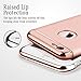 iPhone 6 Plus Case, iPhone 6S Plus Case, COOLQO Ultra-Thin 3in1 PC Hard Skin 360 Degree Rotating Ring Kickstand & [Tempered Glass Screen Protector] for Apple iPhone 6 Plus 5.5 Inch (Rose Gold)