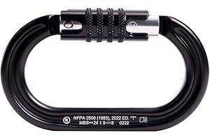 Omega Pacific Raider Tactical 3-Stage Quik-Lok Carabiner | NFPA 2500 (1983) Certified Keylock Design | Lightweight, High-Strength Aluminum for Rescue and Tactical Use | Made in USA