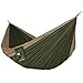 Fox Outfitters Neolite Double Camping Hammock - Lightweight Portable Nylon Parachute Hammock for Backpacking, Travel, Beach, Yard. Hammock Straps & Steel Carabiners Included (Khaki/Olive Green)