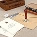 Vintage Leaf Wax Seal Stamp, Mornajina Sealing Stamp with Wooden Handle & Brass Head for Wedding Invitations Seals (Vintage Leaf)