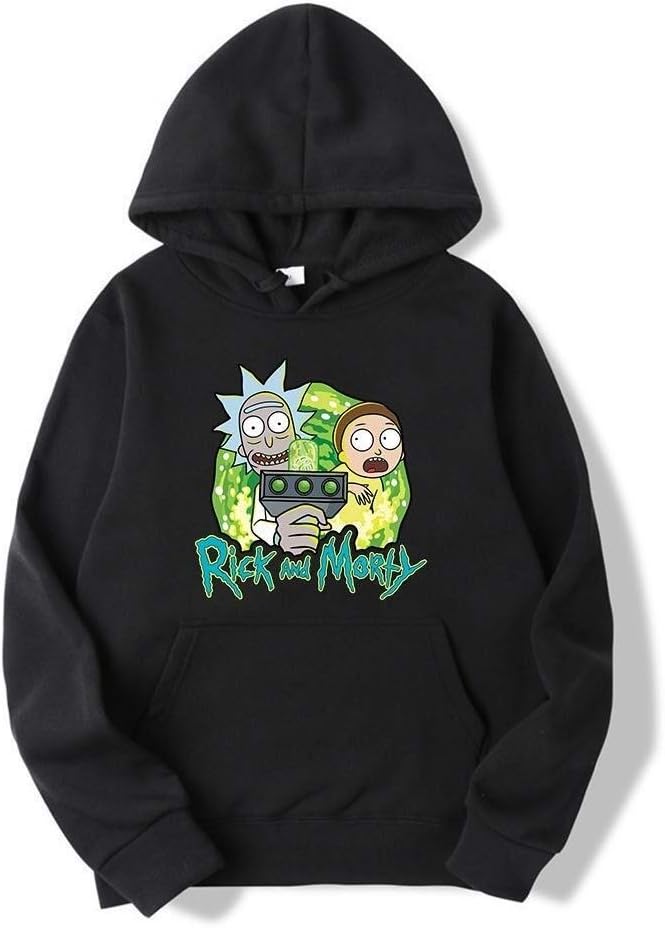 LHZHH Rick And Morty Cover Print Men And Women Casual Hoodie Sweater Fashion Models