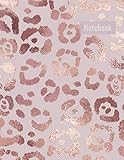 Notebook: Pink Foil Effect- Leopard Print