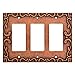 Franklin Brass W35079-CPS-C Classic Lace Triple Decorator Wall Plate/Switch Plate/Cover, Sponged Copper