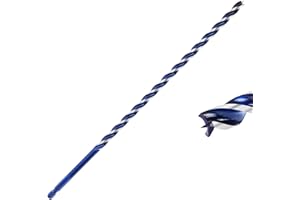 TIBOO DAY 1/4 Inch Auger Drill Bit for Wood, 12" Long Carbon Steel Quick Change Hex Shank Wood Drill Bit for Hardwood, Softwood and Plastic