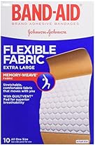 BAND-AID Flexible Fabric Bandages, Extra Large 10 ea (Pack of 3)