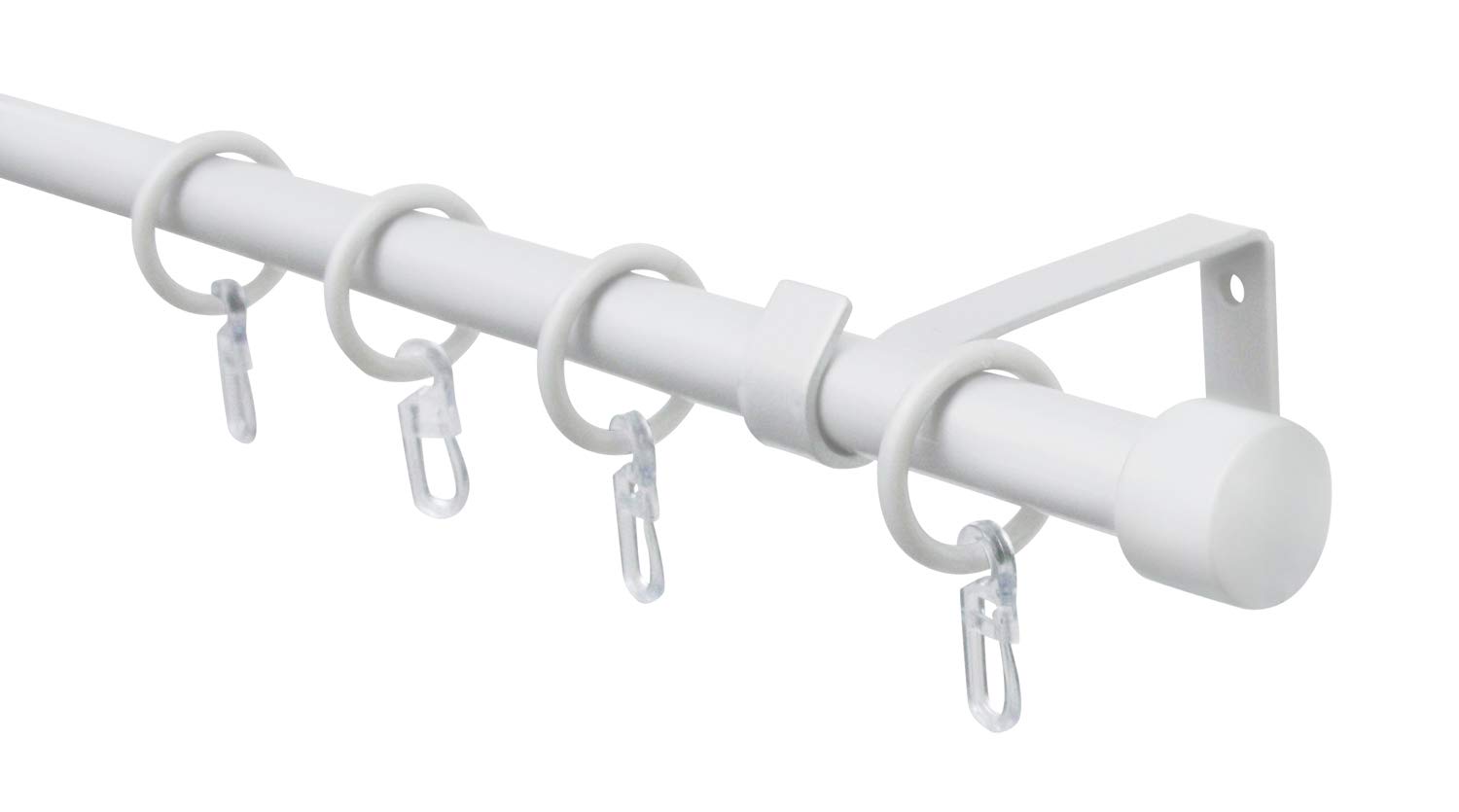 Gardinia Curtain Rod, Aluminum White, 130-240 cm, 32883