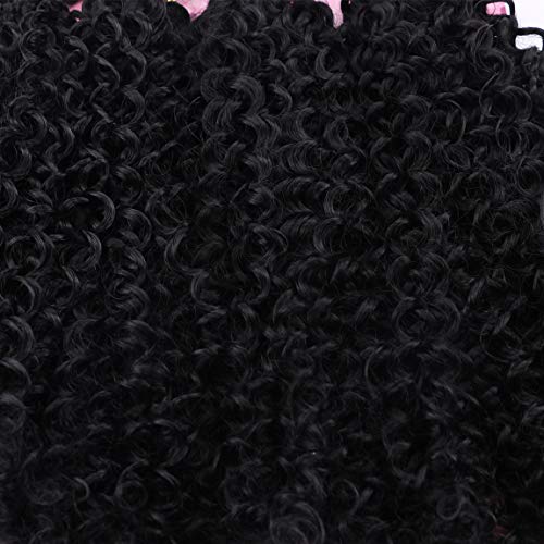 FRELYN-Kinky-Curly-Hair-Bundles-Synthetic-Hair-Weave-4-Bundles-Black-Color-18-18-20-20-Inches-High-Temperature-Heat-Resistant-Fiber