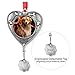 Dog Ornament - Pet Memorial Picture Christmas Ornament - Engravable Charm Included to Personalize - Loss of a Dog Keepsake