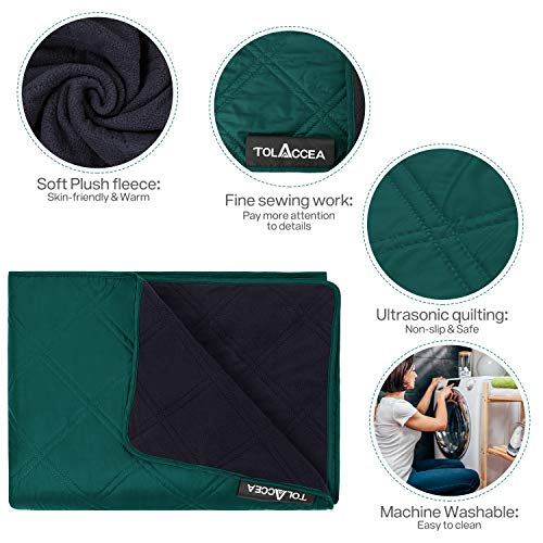 Tolaccea Couverture d\'extérieur en polaire chaude et imperméable idéale pour le camping, le pique-nique, la plage, la maison, la voiture
