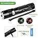 Ustellar Rechargeable 1000 Lumens CREE LED Flashlight, IP65 Waterproof, Zoomable Aluminum Tactical Flashlight, 5 Modes Super Bright Torch for Camping, Hiking, Battery and USB Cable Included