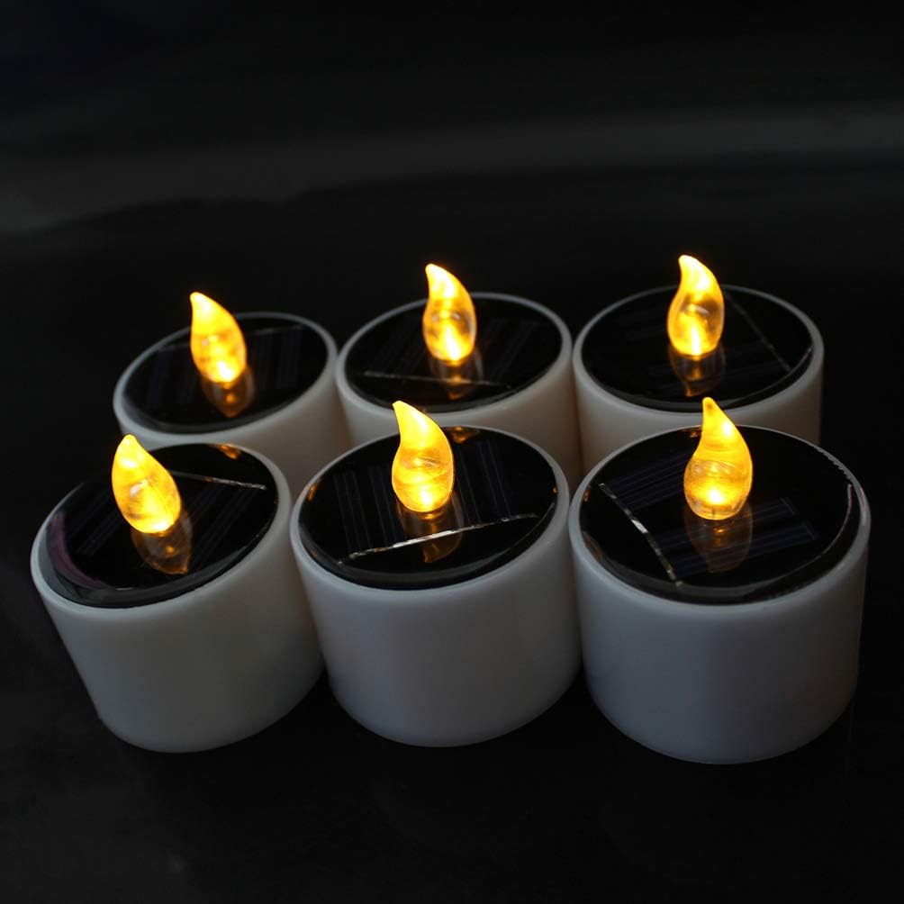 Solar Candle Light, Waterproof Flicker Flameless Floating Candle Light, Solar Tea Light for Festival (2Pcs) - Image 4
