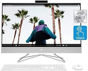 HP Pavilion 27 Touch Desktop 512GB SSD 5TB HD Win 10 Pro(Intel 10th gen Quad Core CPU and Turbo to 4.90GHz,16 GB RAM, 512GB SSD + 5 TB HD, 27-inch FHD Touchscreen, Win 10 Pro) PC Computer All-in-One