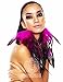 FASHMOROUS Pink Dangling Earrings Women Hot Pink Feather Earrings for Women with Leaf Shape Hook