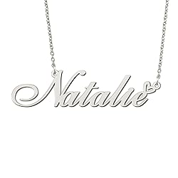 BYBWBL Natalie Name Pendant Necklace Silver Color
