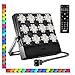 SANSI Led Flood Light 500W Equivalent,RGBW Outdoor Color Changing Christmas Led Stage Landscape Lights Floodlights 70W,16 Colors 4 Modes,Dimmable for Party Wall Wash Garden