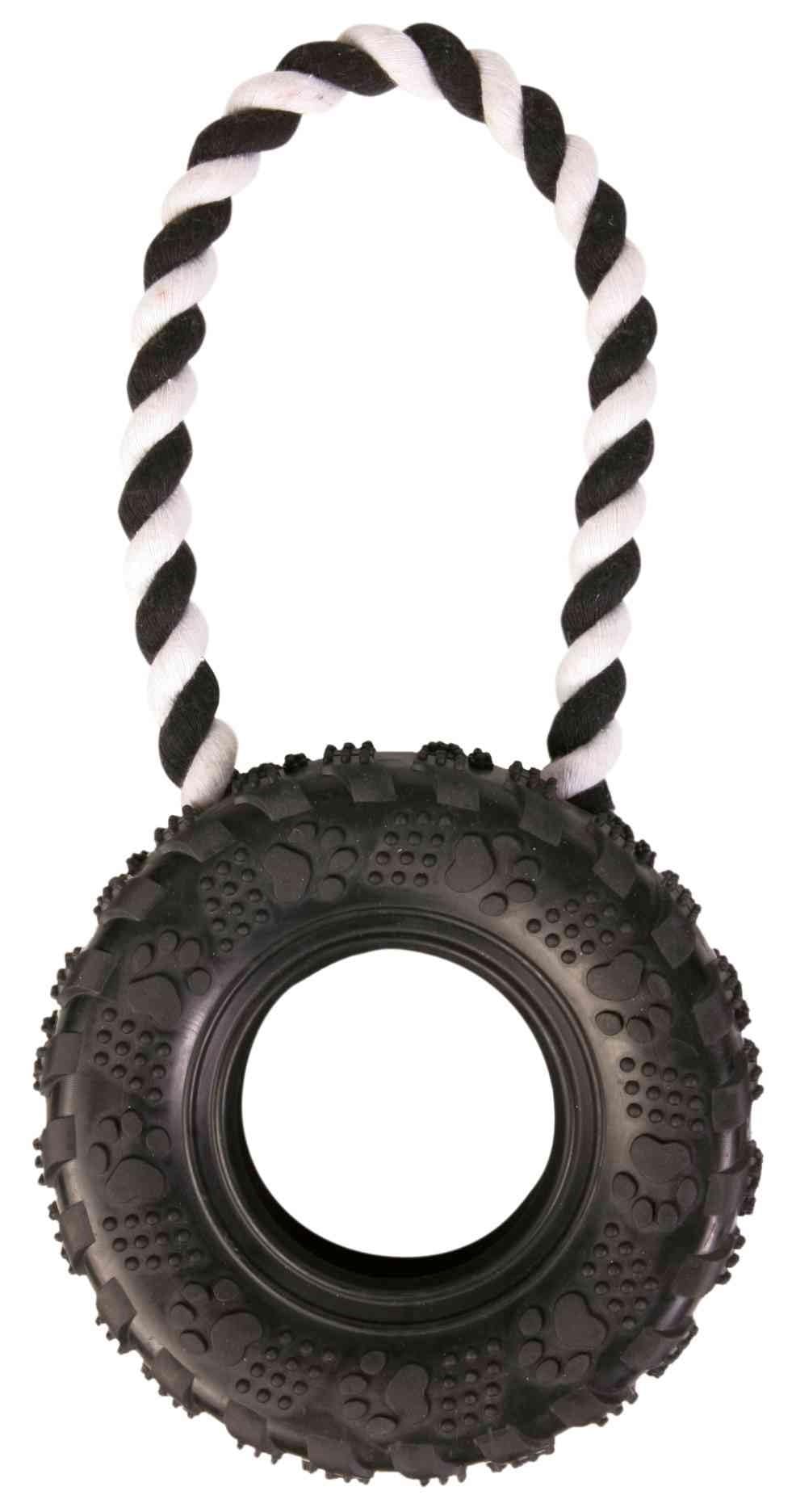 Trixie 33702 Tyre on Rope Natural Rubber ø 15 cm x 32 cm