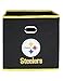 NFL Pittsburgh Steelers Fabric Storage Bin, 11 x 11-inches, Black