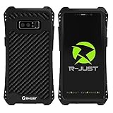 Samsung Galaxy Note 8 case,Feitenn Armor Aluminum Metal case Extreme Alloy Metal Bumper Hybrid Soft Rubber Military Heavy Duty Shockproof Hard Case For Galaxy Note 8 6.3 inch (Black/Black)