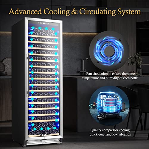 BODEGA 24 Inch Wine Cooler, 176 Bottles Wine Refrigerator with High