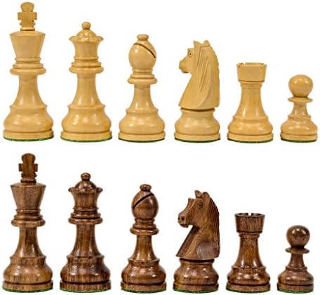 E1002 Classic Sheesham Staunton Chess Pieces 3.75 Inch King