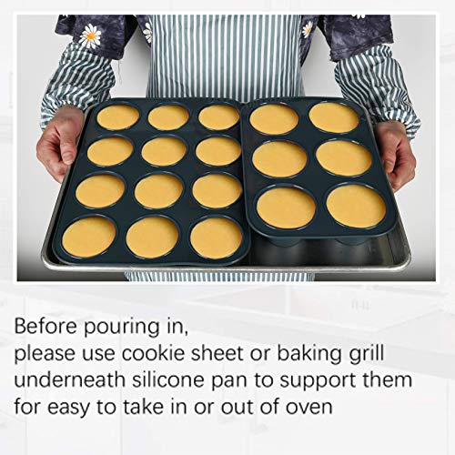 Deep and Jumbo Muffin Tray 6 Cup Large Silicone Muffins Deep and Jumbo Muffin Tray 6 Cup Large Silicone Muffins
