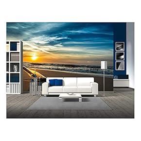 Message in a Bottle on a Sea Shore - Removable Wall Mural | Self-Adhesive Large Wallpaper - 66x96 inches