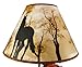Brown Stallion Horse Table Lamp W/Nature Print Shade