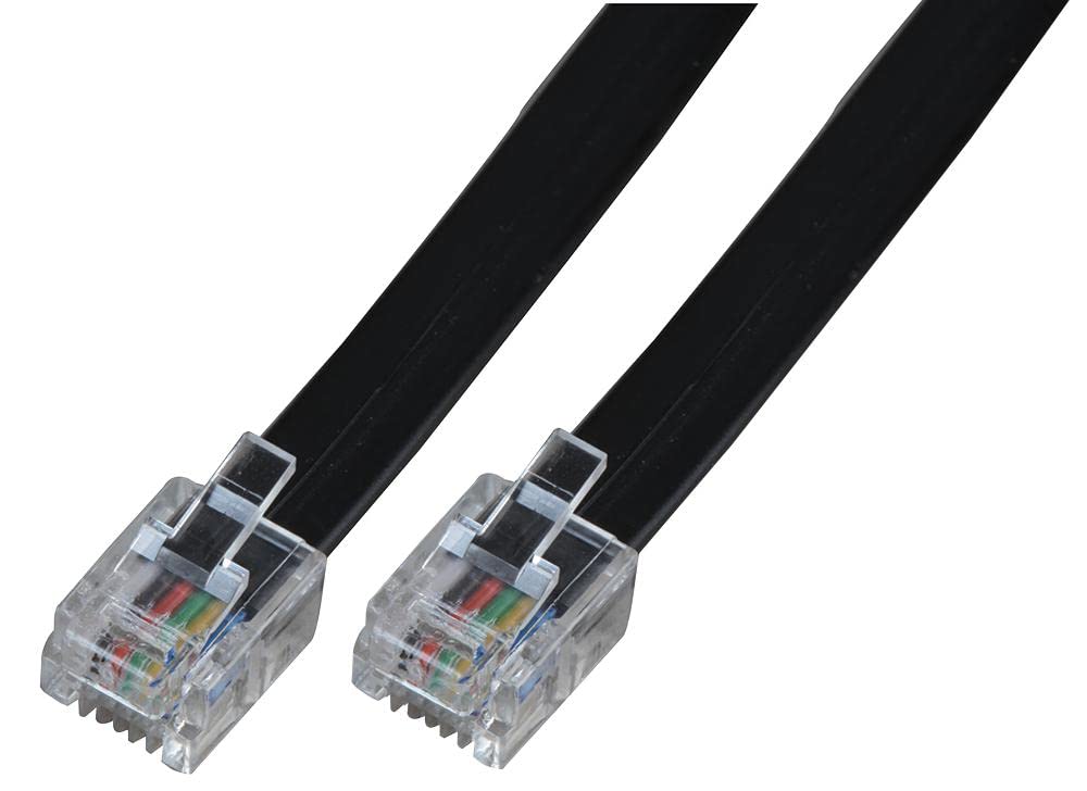 Pro Signal PSG04224 RJ12 to RJ12 Telephone Lead, 5m, Black
