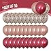 Bonus Accessories! Burgundy Balloons, Rose Gold Confetti Balloons with Accessories - Pack of 30, 3 Style, 12 inch | Great for Bridal Shower Decorations | Birthday Decorations | Wedding Balloons