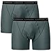 Lapasa 2 Pack Men's Travel Boxer Brief Anti-Microbial Breathable Mesh Performance Outdoor Underwear M16 (Large, Gray)