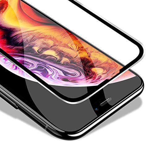 VIUME Screen Protectors iPhone XS Max, Premium [Edge to Edge Film] 3D Curved Full Coverage Tempered Glass for Apple iPhone XS Max 6.5" (Black)