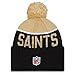 New Era 2015 On Field Sport Knit New Orleans Saints Beanie (Black/Gold) Pom Hat
