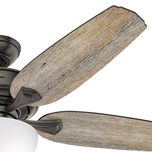 Hunter Fan 54 inch Casual Noble Bronze Indoor Ceiling Fan with Light