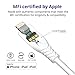 Lightning Cable, Tronsmart Lightning to USB A Cable - Apple MFi Certified Cable for iPhone X / 8 Plus / 8/7 Plus / 7 / 6s Plus / 6s / 6 Plus / 6/iPad Pro - White - 4Feet/1.2 Meters