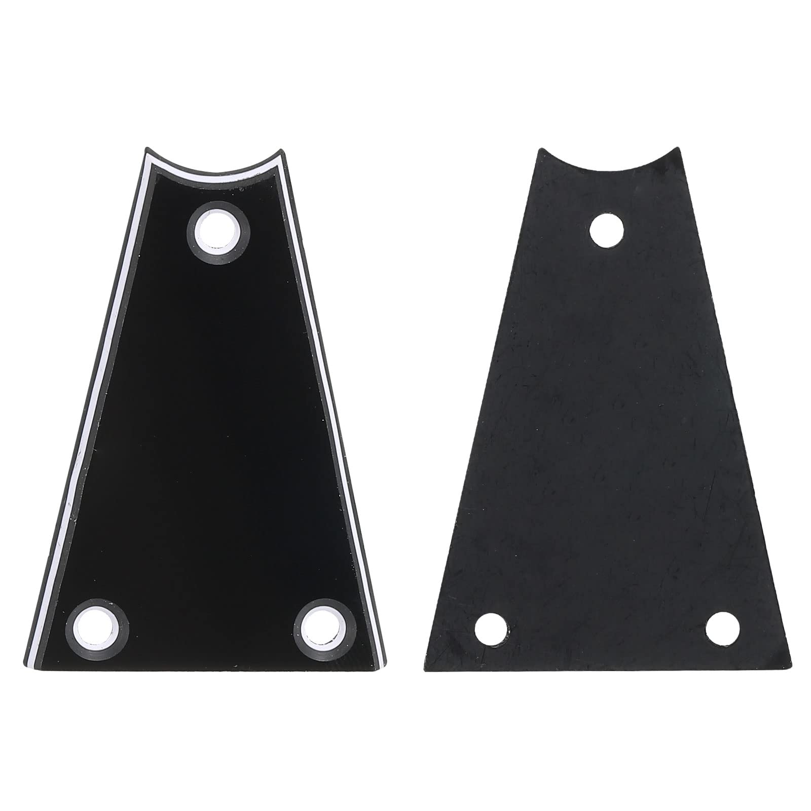 PATIKIL Guitar Rod Cover Plate 3 Holes Black for Electric Guitar Bass Accessory 2pcs