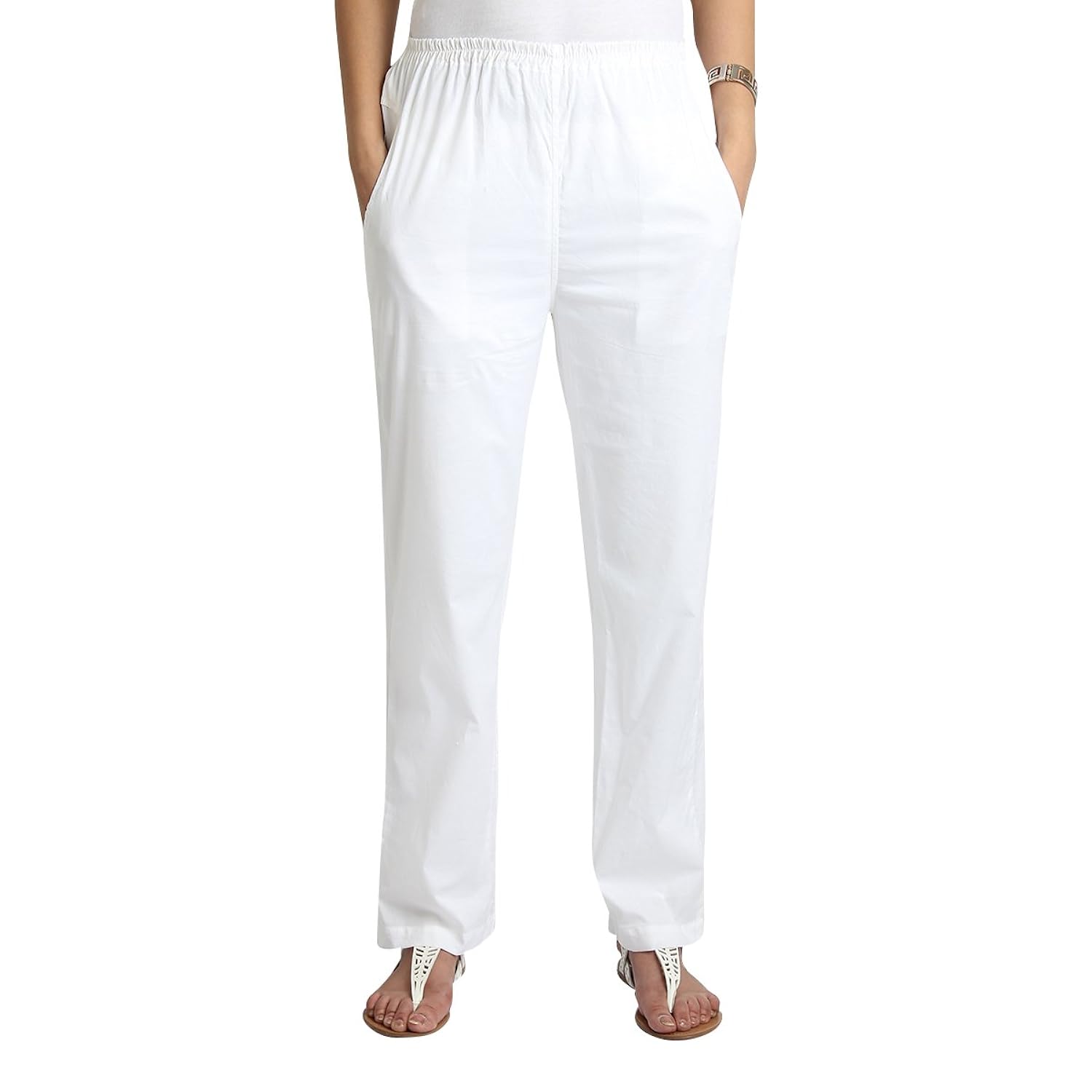 apella women's cotton palazzo (pl-11_white_xxl)