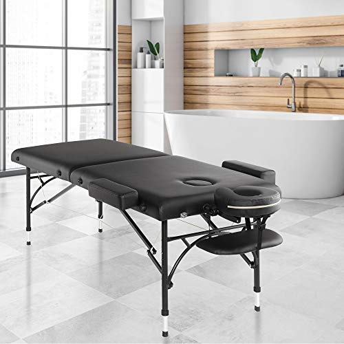 Saloniture Professional Portable Lightweight BiFold Massage Table with