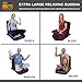 Friends Of Meditation Extra Large Meditation Chair and Yoga Chair with Back Support Cushion and Meditation Block | Yoga Chair for Adults | Premium Floor Chair | Portable | Maroon, Seat Size: 24x22 in