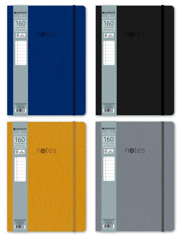 EasyNote A4 Soft Touch Notebook 4 Rustic Colours