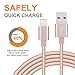 Xcords iPhone Charger 3Pack 3FT 6FT 10FT Nylon Braided Lightning Cable Compatible with iPhone 7 7 Plus 6 6S 6S Plus SE 5S 5 iPad iPod Nano 7(Gold)