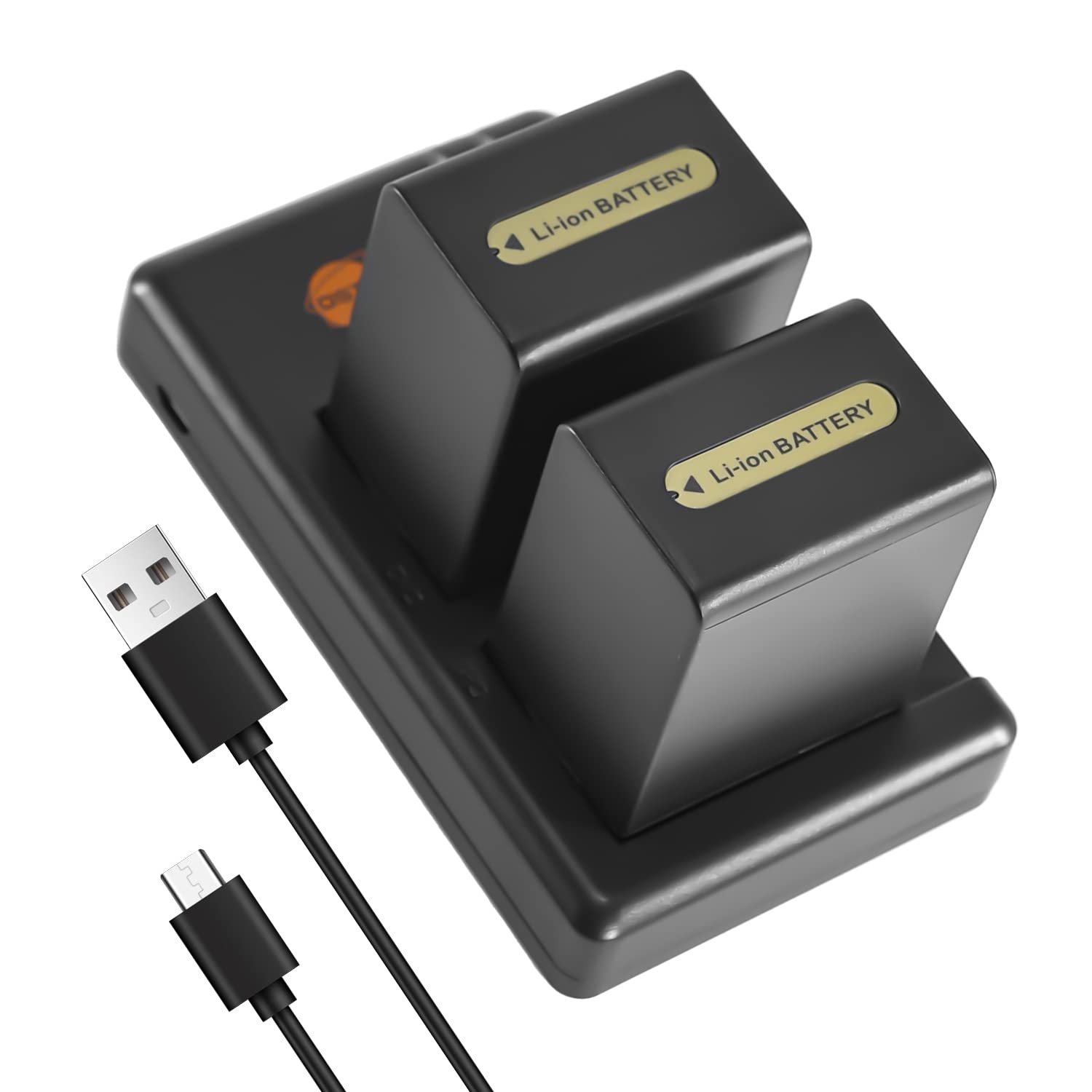 DSTE 2PCS NP-FH100 (4300mAh/7.4V) Battery Charger Set Compatible for Sony DCR-DVD403E,DCR-DVD405,DCR-DVD406,DCR-DVD407E,DCR-DVD408,DCR-DVD450