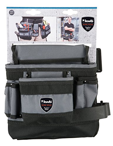 kwb Werkzeug-Tasche 2-teilig aus robustem Nylon - Mit doppelten Nahtreihen und zusätzlichen Nieten - Inklusive Nylon-Gürtel - 19 x 8.5 x 21 cm – Bild 3